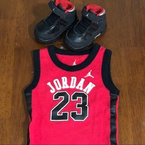 Jordan 23 onesie and shoe set!